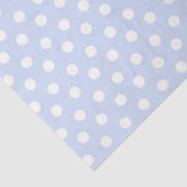 Lichte blauwe achtergrond met witte pooldots tissuepapier (Detail)