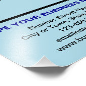 Lichte blauwe achtergrond voor bedrijfsinformatie foto afdruk (Hoek)