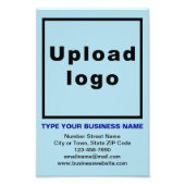 Lichte blauwe achtergrond voor bedrijfsinformatie foto afdruk (Voorkant)