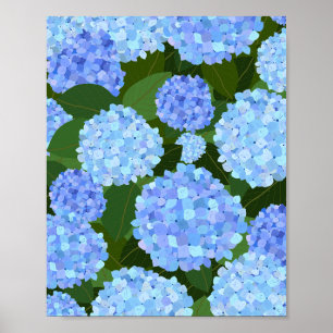 Lichte blauwe brandkranen poster