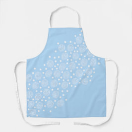 Lichte blauwe cirkels in cirkels Schort