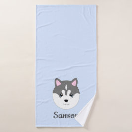 Lichte blauwe dodehanddoek badhanddoek