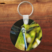 Lichte blauwe dragonvlieg sleutelhanger (Voorkant)