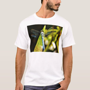Lichte blauwe dragonvlieg t-shirt