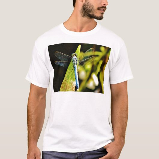 Lichte blauwe dragonvlieg t-shirt (Voorkant)