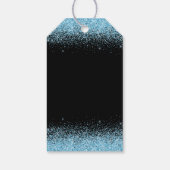 Lichte blauwe dress Faux Glitter Quinceanera Cadeaulabel (Achterkant)