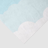 Lichte blauwe en witte hemelwolken tissuepapier (Detail)