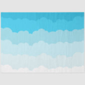 Lichte blauwe en witte hemelwolken tissuepapier (Voorkant)