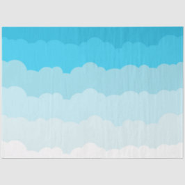 Lichte blauwe en witte hemelwolken tissuepapier