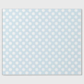 Lichte blauwe en witte pooldots cadeaupapier (Vlak)