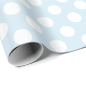 Lichte blauwe en witte pooldots cadeaupapier (Rol Hoek)