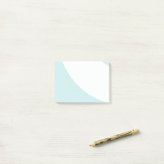 Lichte Blauwe en Witte Zwervels Post-it® Notes (Op bureau)