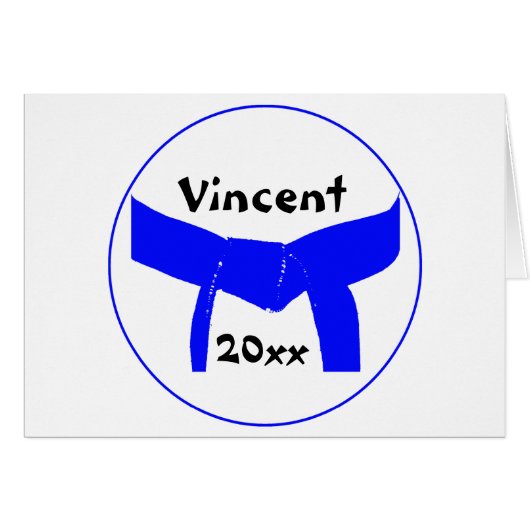 Lichte blauwe gordel voor sportartikelen (Voorkant Horizontaal)