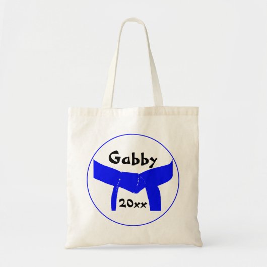 Lichte blauwe gordel voor sportartikelen tote bag (Voorkant)