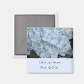 Lichte Blauwe Hortensia Save the Date Magneet (Voorkant / Achterkant)