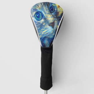 Lichte Blauwe Kat Golfheadcover