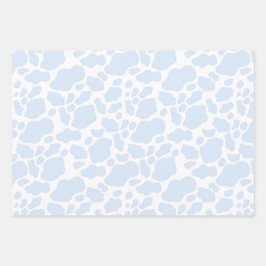 Lichte blauwe Koe bij esthetisch pasta Inpakpapier Vel (Voorkant 2)