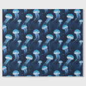 Lichte Blauwe Kwal Cadeaupapier (Vlak)