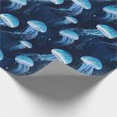 Lichte Blauwe Kwal Cadeaupapier (Hoek)
