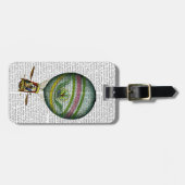 Lichte blauwe luchtballon bagagelabel (Voorkant horizontaal)