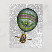 Lichte blauwe luchtballon briefkaart (Voorkant)