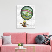 Lichte blauwe luchtballon canvas afdruk (Insitu (Woonkamer))