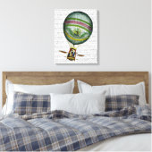 Lichte blauwe luchtballon canvas afdruk (Insitu (Slaapkamer))