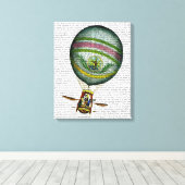 Lichte blauwe luchtballon canvas afdruk (Insitu (Houten vloer))