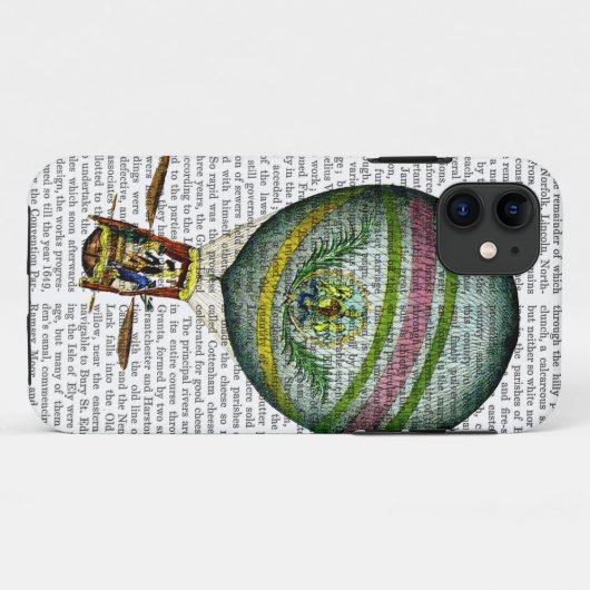 Lichte blauwe luchtballon Case-Mate iPhone case (Achterkant (horizontaal))