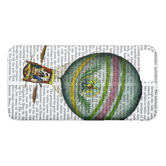 Lichte blauwe luchtballon Case-Mate iPhone case (Achterkant (Horizontaal))