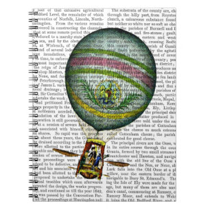 Lichte blauwe luchtballon notitieboek