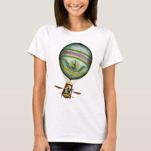 Lichte blauwe luchtballon t-shirt
