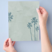 LICHTE BLAUWE PALM TREKT KRACHTIG PAPIERTEXTURE DI FLYER (Hand)