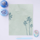 LICHTE BLAUWE PALM TREKT KRACHTIG PAPIERTEXTURE DI FLYER (Enkel)