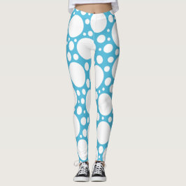 Lichte blauwe poladot leggings
