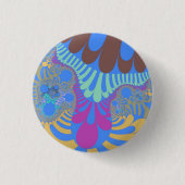 Lichte blauwe regenboogmod ronde button 3,2 cm (Voorkant)