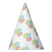 Lichte blauwe roze gele ballonnen feesthoedjes (Rechts)