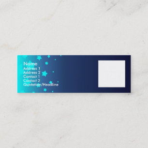 Lichte blauwe sterren mini visitekaartje