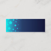 Lichte blauwe sterren mini visitekaartje (Achterkant)