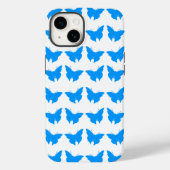 Lichte blauwe vette vlinder Case-Mate iPhone case (Achterkant)