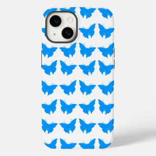 Lichte blauwe vette vlinder Case-Mate iPhone case