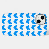 Lichte blauwe vette vlinder Case-Mate iPhone case (Achterkant (horizontaal))
