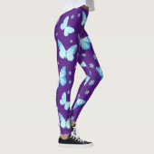 Lichte blauwe vlinders leggings (Rechts)