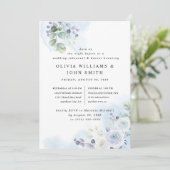 Lichte blauwe Waterverf Kaart (Staand voorkant)