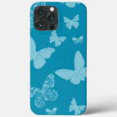 Lichte blauwe zwarte buikvlies Case-Mate iPhone case (Achterkant)