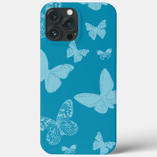 Lichte blauwe zwarte buikvlies Case-Mate iPhone case (Achterkant)
