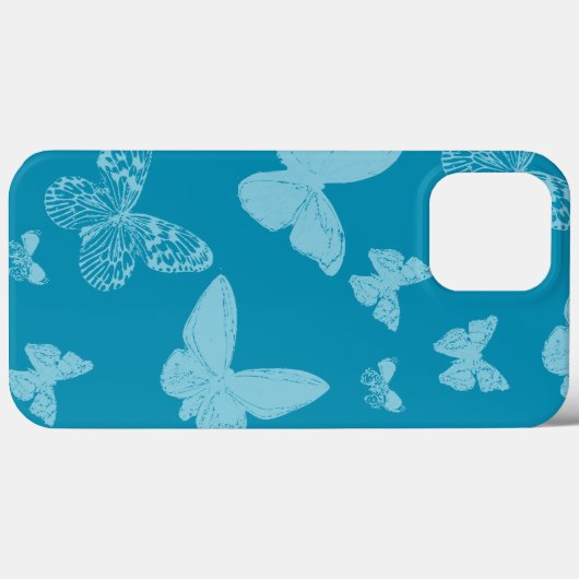 Lichte blauwe zwarte buikvlies Case-Mate iPhone case (Achterkant (horizontaal))