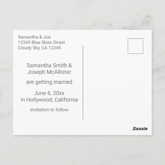 Lichte Blauwgroen Bokeh Glitter sparen de Datum Briefkaart (Achterkant)