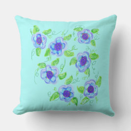 Lichte Blauwgroen en Paarse piloot Buitenkussen