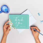 Lichte Blauwgroen en Witte Dagen Dank u Bedankkaart